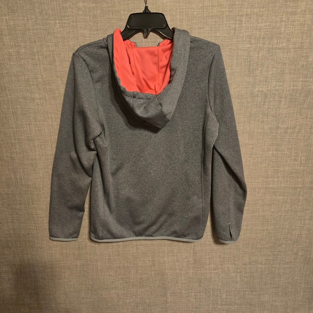 The North Face Womens Full Zip Hoodie Gray Pink Fleece Sweatshirt NWOT - Picture 4 of 9